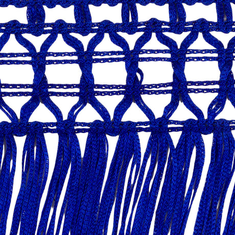 Blue Lace Top Chainette Fringe - 6"