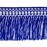 Blue Lace Top Chainette Fringe - 6"