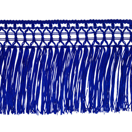 Blue Lace Top Chainette Fringe - 6"