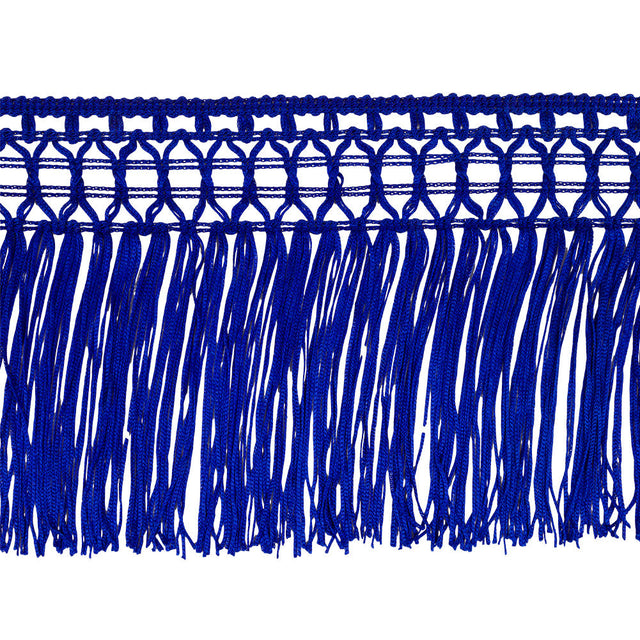 Blue Lace Top Chainette Fringe - 6"