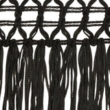 Black Lace Top Chainette Fringe - 4"