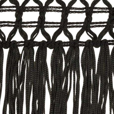 Black Lace Top Chainette Fringe - 4"