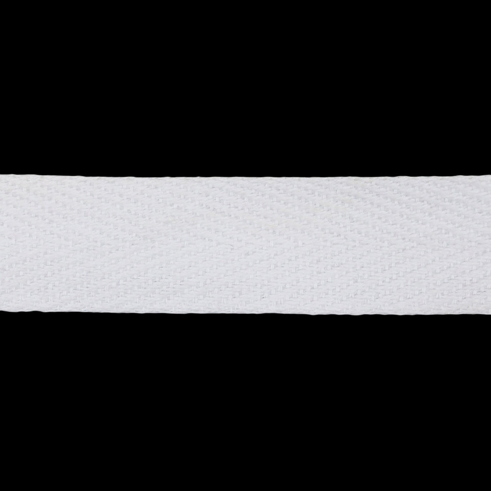 White Cotton Twill Tape - 0.875"