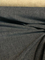 Mitchelle Charcoal Soft Chenille Upholstery Fabric - Charcoal Heather Effect, 54" Width (1 Yard)
