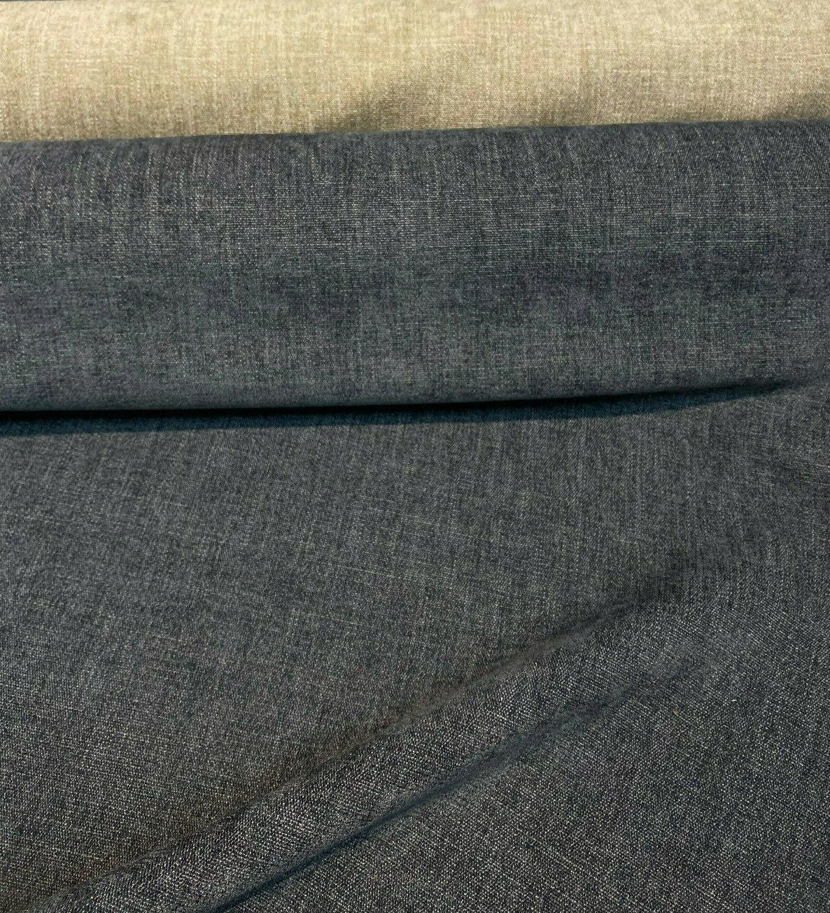 Mitchelle Charcoal Soft Chenille Upholstery Fabric - Charcoal Heather Effect, 54" Width (1 Yard)
