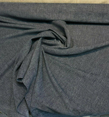Mitchelle Charcoal Soft Chenille Upholstery Fabric - Charcoal Heather Effect, 54" Width (1 Yard)