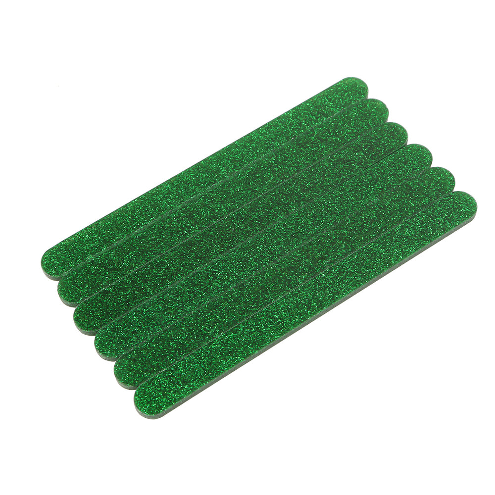 O'Creme Cakesicle Popsicle Green Glitter Acrylic Sticks, 4.5" - Pack of 50