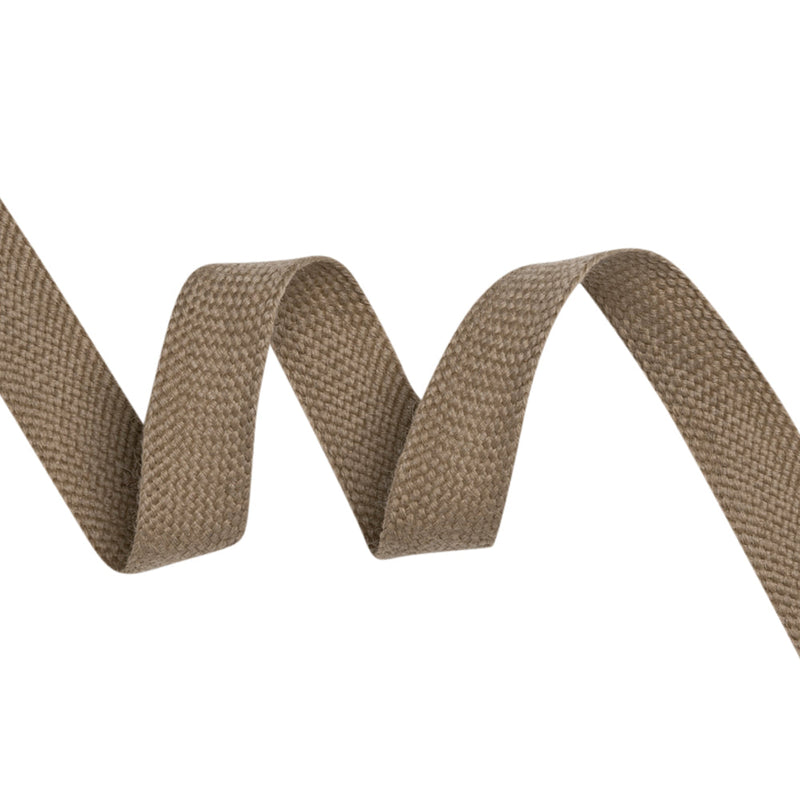 Coffee Wool Braided Tape - 0.75"