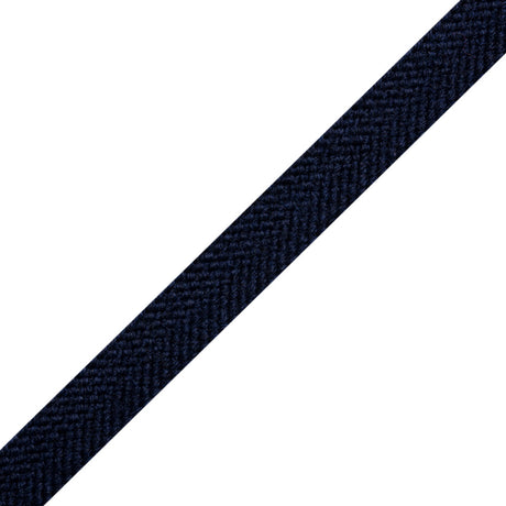 Navy Wool Braided Tape - 0.5"