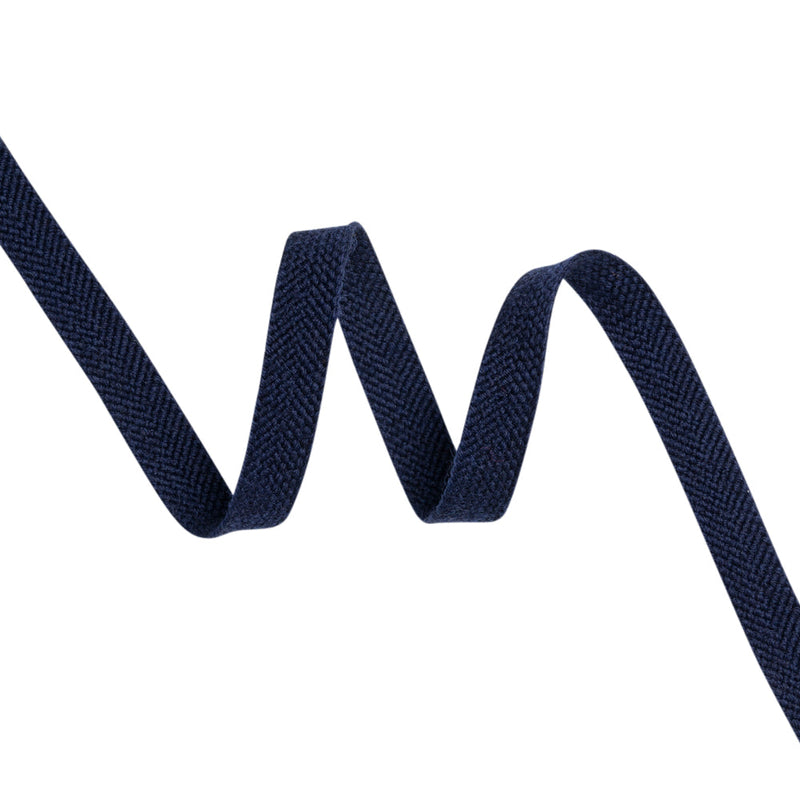 Navy Wool Braided Tape - 0.5"