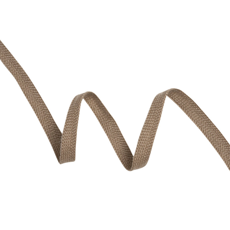 Coffee Wool Braided Tape - 0.5"