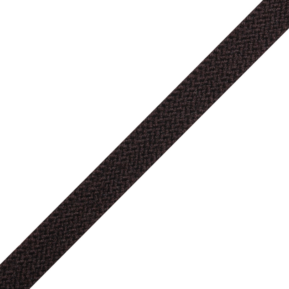 Chocolate Wool Braided Tape - 0.5"