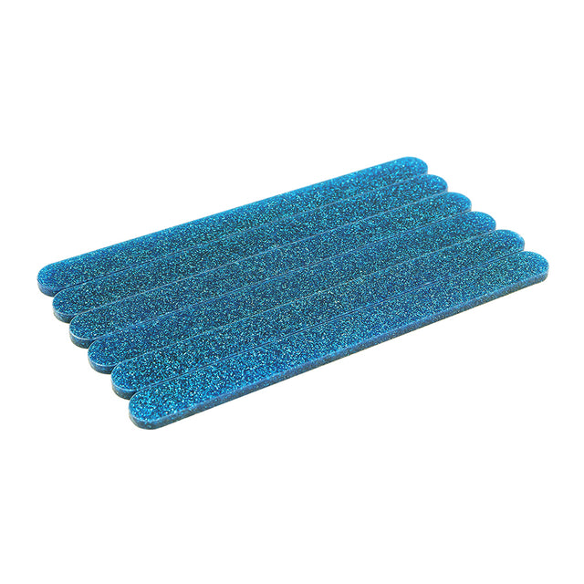 O'Creme Cakesicle Popsicle Blue Glitter Acrylic Sticks, 4.5" - Pack of 50
