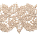 Beige Luminous Leaves Lace Trim - 2.75"
