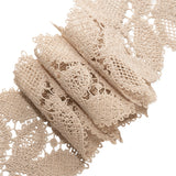 Beige Luminous Leaves Lace Trim - 2.75"