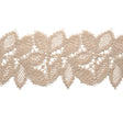Beige Luminous Leaves Lace Trim - 2.75"