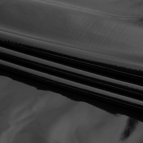 Black Stretch Faux Patent Leather