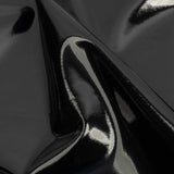 Black Stretch Faux Patent Leather