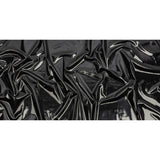 Black Stretch Faux Patent Leather