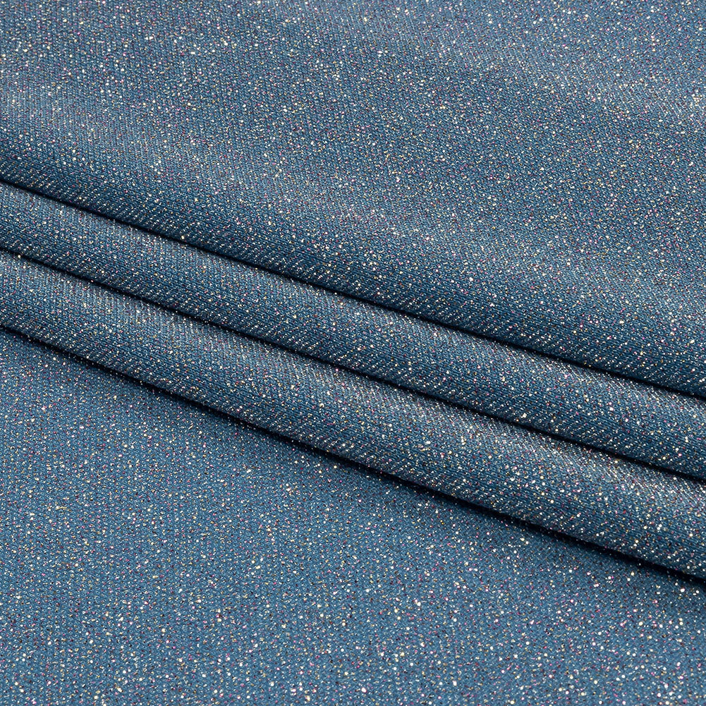 Nylon Knit with All-Over Glitter - Baby Blue - Sun Streams Collection