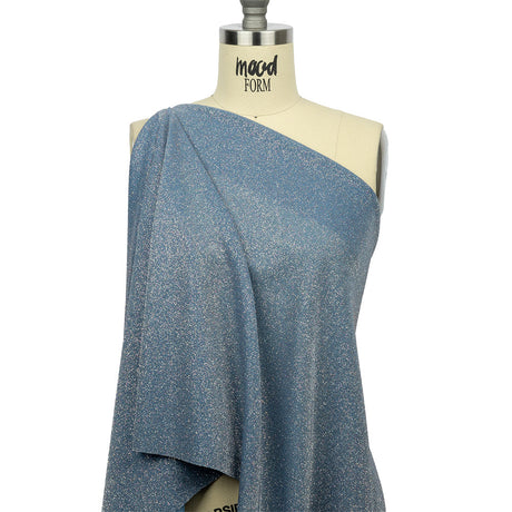 Nylon Knit with All-Over Glitter - Baby Blue - Sun Streams Collection