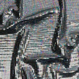 Silver Oil Slick and Black Squares Foiled Stretch Nylon Knit