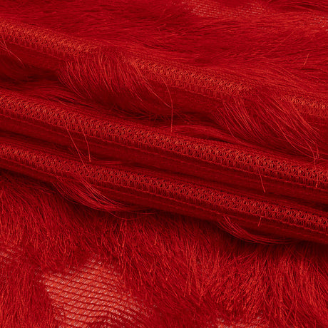 Tango Red Zig Zag Fringe Mesh