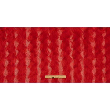 Tango Red Zig Zag Fringe Mesh