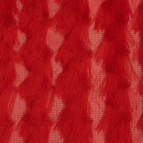 Tango Red Zig Zag Fringe Mesh