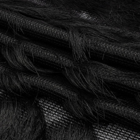 Black Zig Zag Fringe Mesh