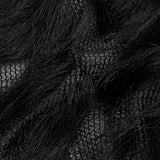 Black Zig Zag Fringe Mesh