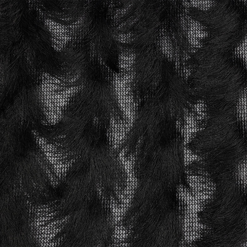 Black Zig Zag Fringe Mesh