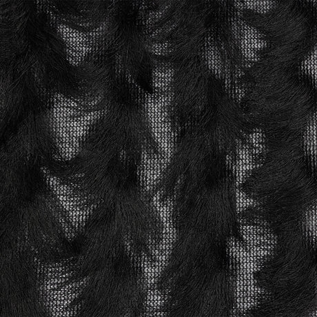 Black Zig Zag Fringe Mesh