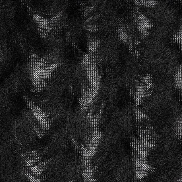 Black Zig Zag Fringe Mesh