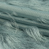 Dusty Green Zig Zag Fringe Mesh