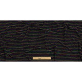 Black and Rainbow Striped Stretch Nylon Knit