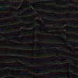 Black and Rainbow Striped Stretch Nylon Knit