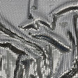 Black and Silver Hexagons Foiled Stretch Polyester Knit