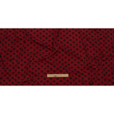 Italian Red and Black Lace Hearts Stretch Nylon Jersey
