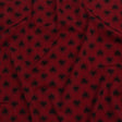 Italian Red and Black Lace Hearts Stretch Nylon Jersey