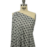 Italian White and Black Lace Hearts Stretch Nylon Jersey