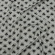 Italian White and Black Lace Hearts Stretch Nylon Jersey