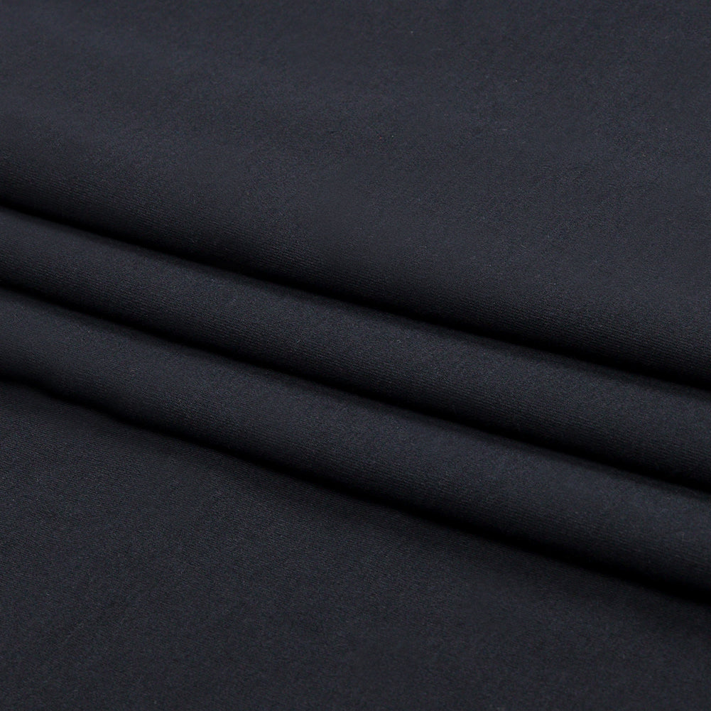 Black Stretch Rayon Interlock Knit