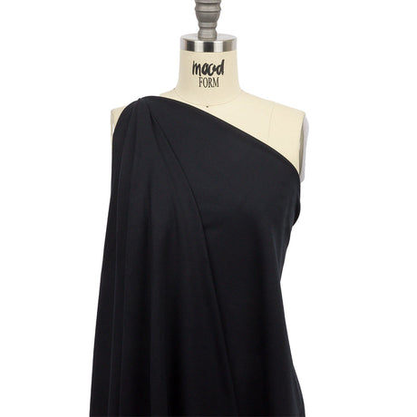 Black Stretch Rayon Interlock Knit