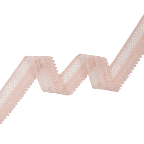Piglet Latticework and Scallops Stretch Lace Trim - 1"