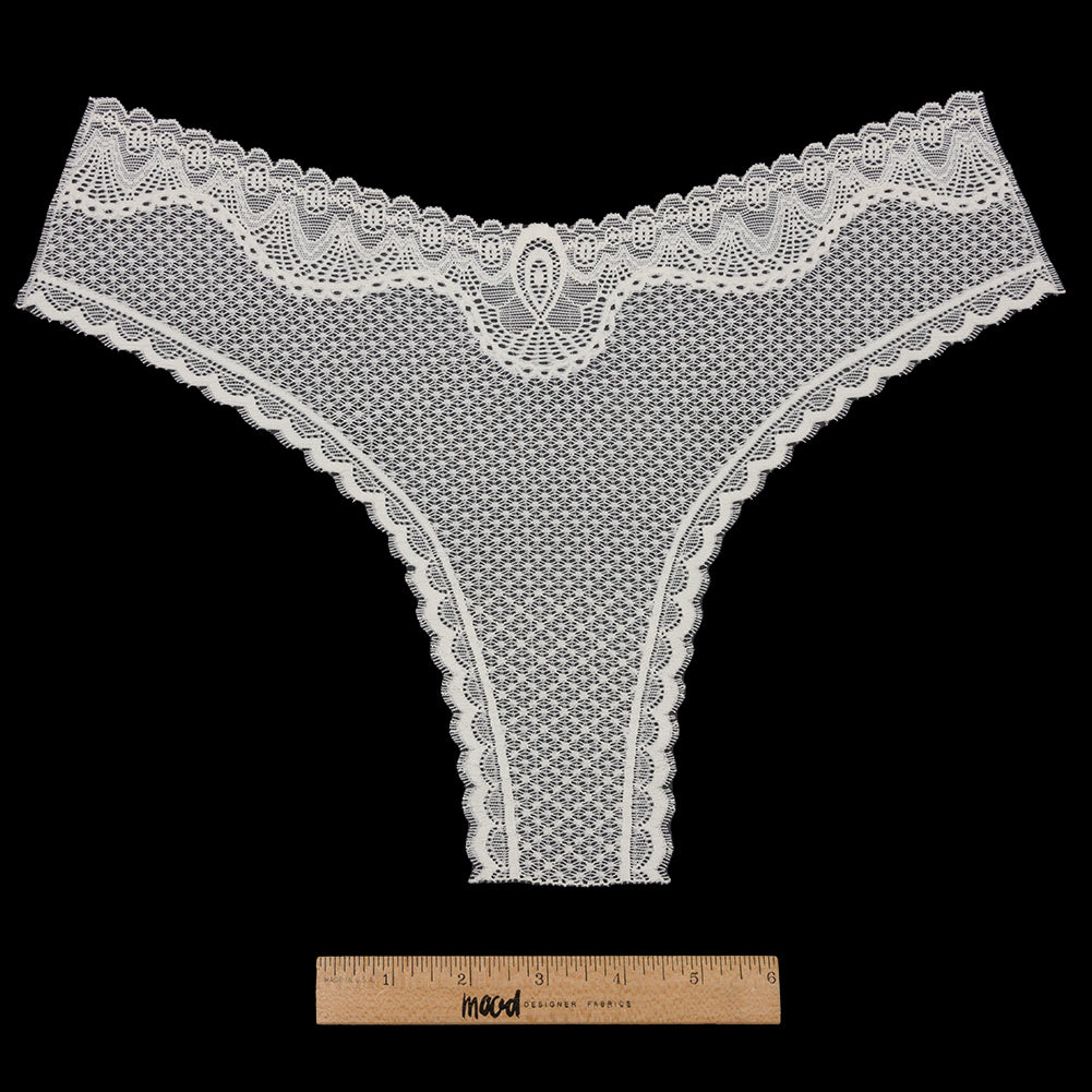 Ivory Stretch Lace Panty Trim Panel - 10.25" x 14.25"