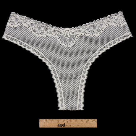 Ivory Stretch Lace Panty Trim Panel - 10.25" x 14.25"