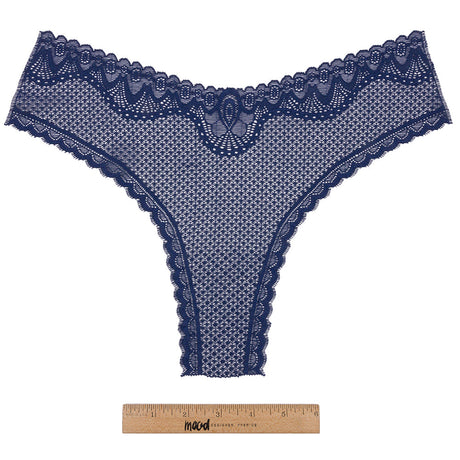 Navy Stretch Lace Panty Trim Panel - 10.25" x 14.25"