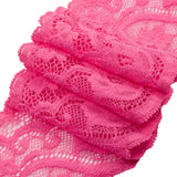 Petal Pink Floral Waves Stretch Lace Trim with Scalloped Edges - 2.875"