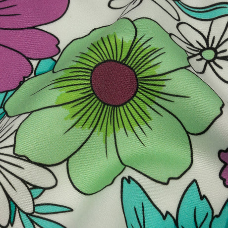 Mood Exclusive Purple Springing Up Stretch Cotton Sateen